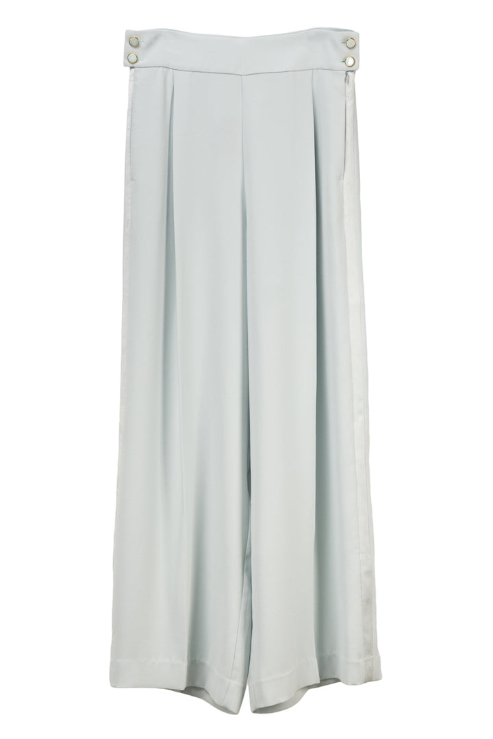 St. John Size 10 Wide Leg Tuxedo Stripe Trousers