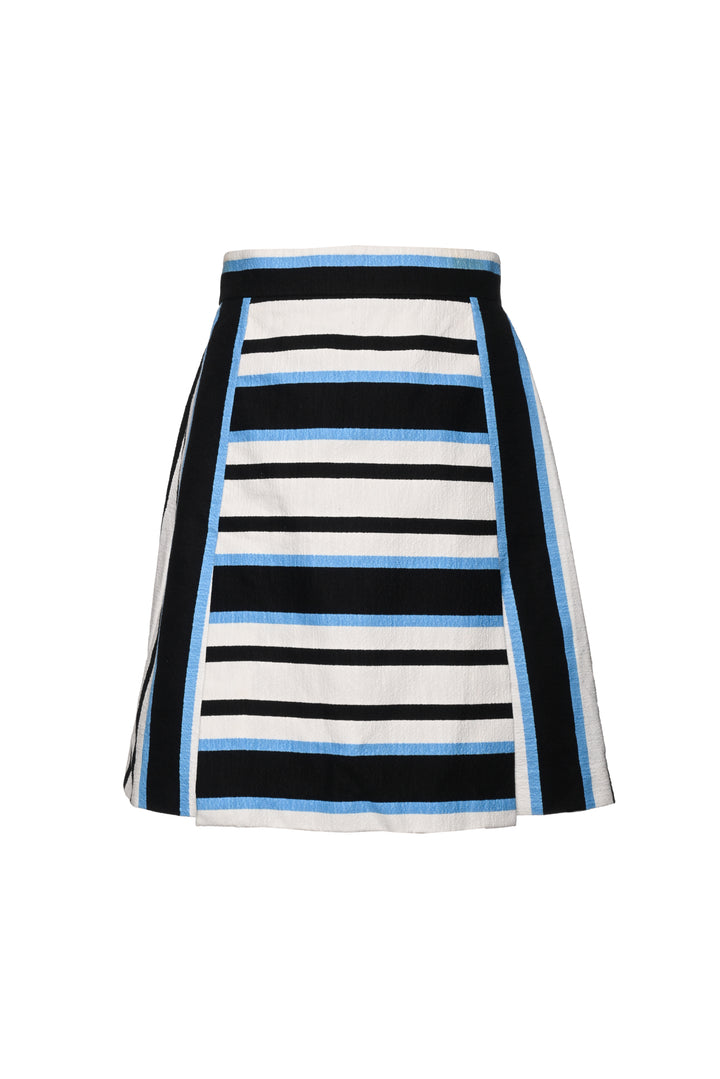 Dolce & Gabbana Size 44 Striped Knee Length Skirt