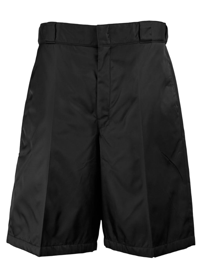 Prada Size 32 Men's 2018 Nylon Triangle Logo Insulated Shorts