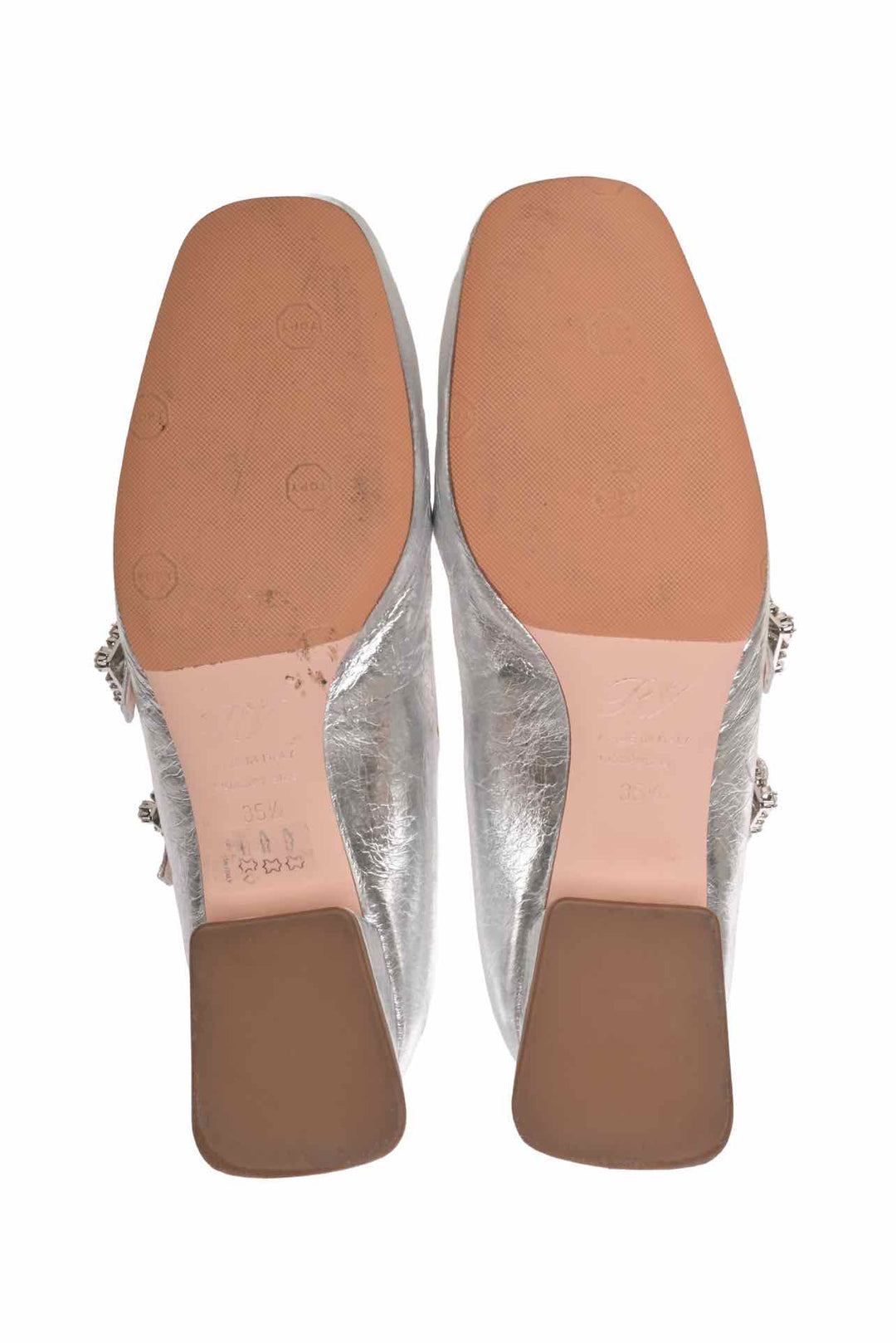 Roger Vivier Size 35.5 Mini TrÃ¨s Vivier Metallic Mary Jane Pumps