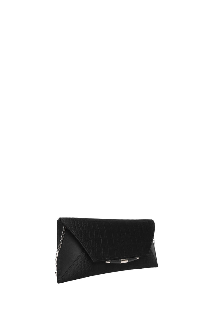 Tyler Ellis Stamped Satin Aimee Chain Clutch