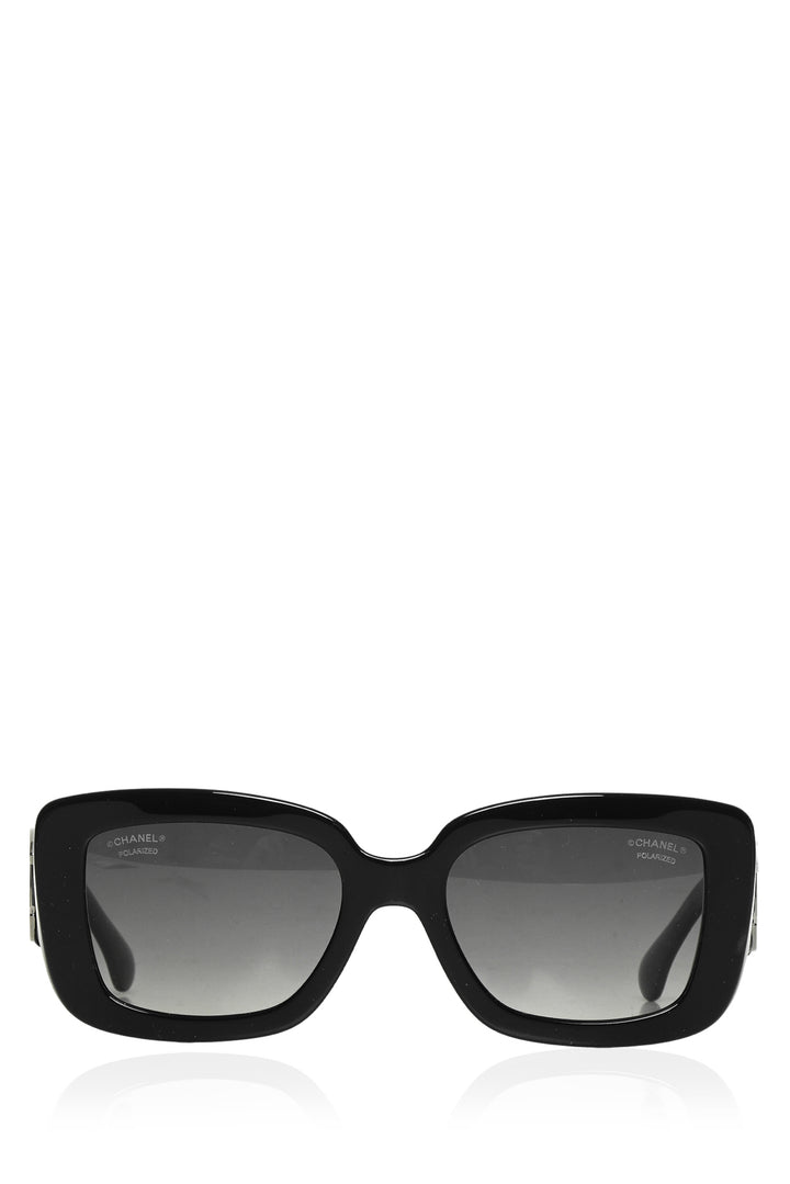 Chanel Acetate Calfskin Polarized Square Sunglasses