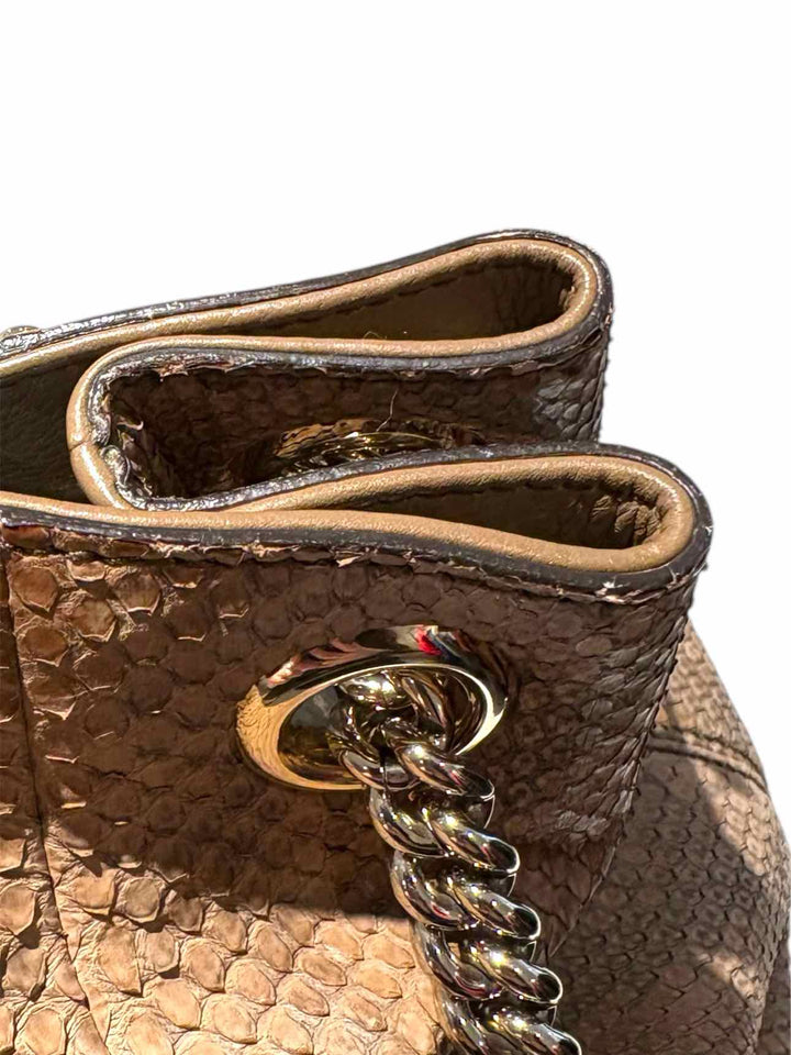 Gucci Python Soho Chain Shoulder Bag Purse