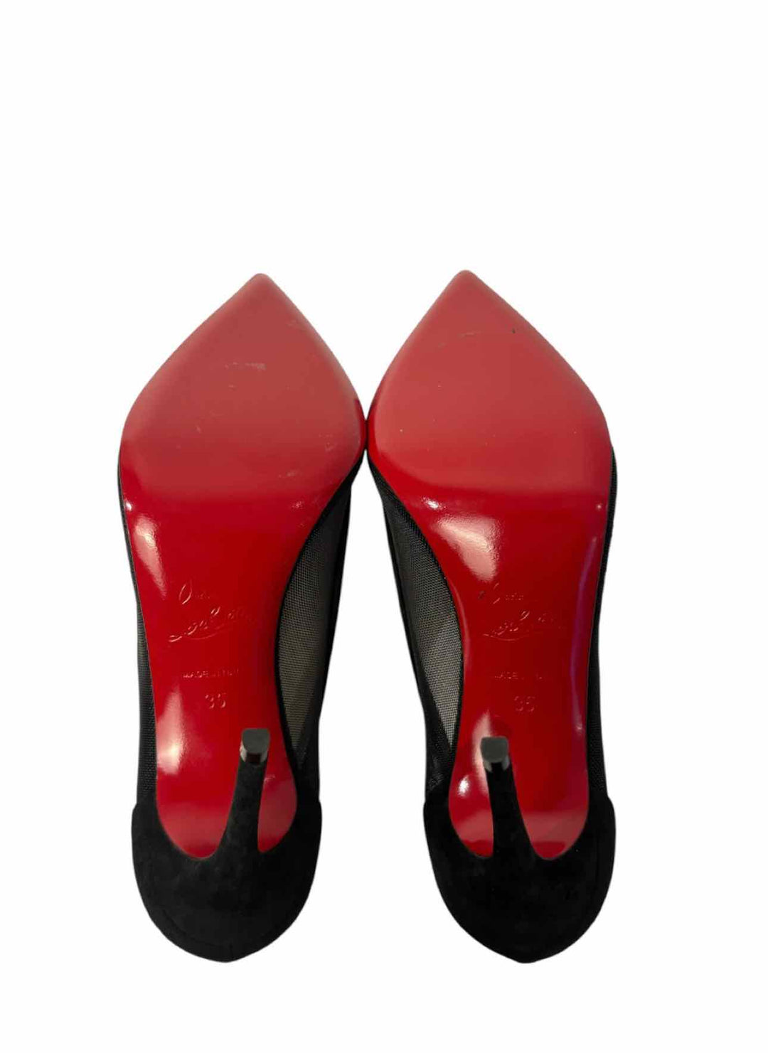 Christian Louboutin Size 35 Galativi 100 Mesh & Suede Pumps