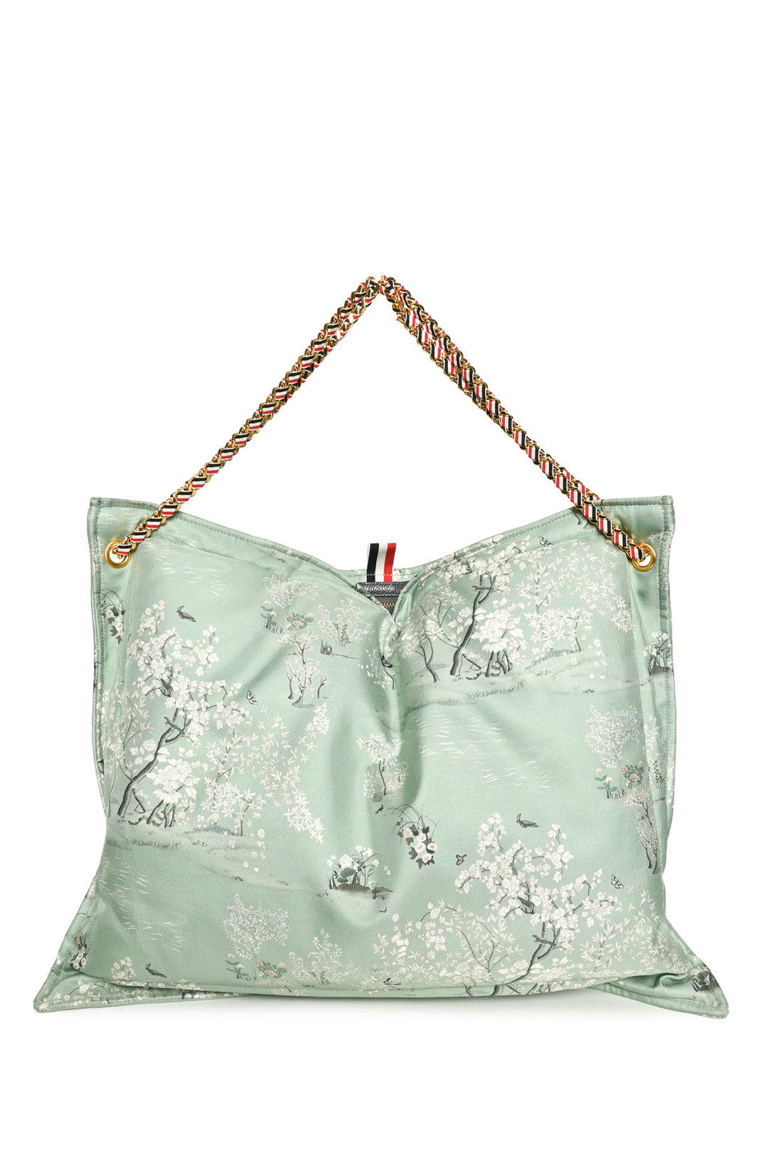 Thom Browne Printed Silk Toile Pillow Clutch With Chain