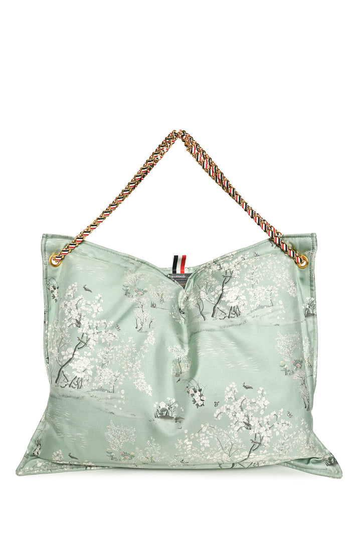 Thom Browne Printed Silk Toile Pillow Clutch With Chain