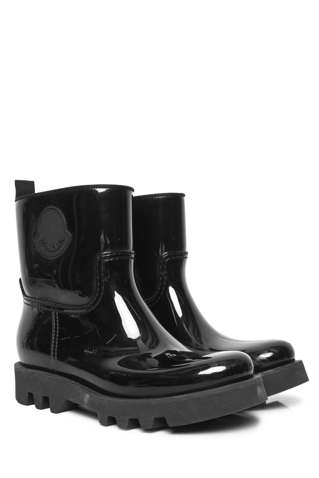 Moncler Size 40 High Shine Finish Ankle Rain Boots