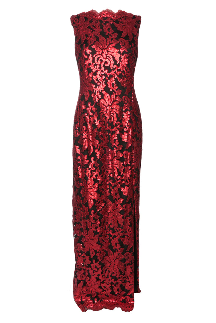 Tadashi Shoji Size 8 Sequin High Neck Sleeveless Gown