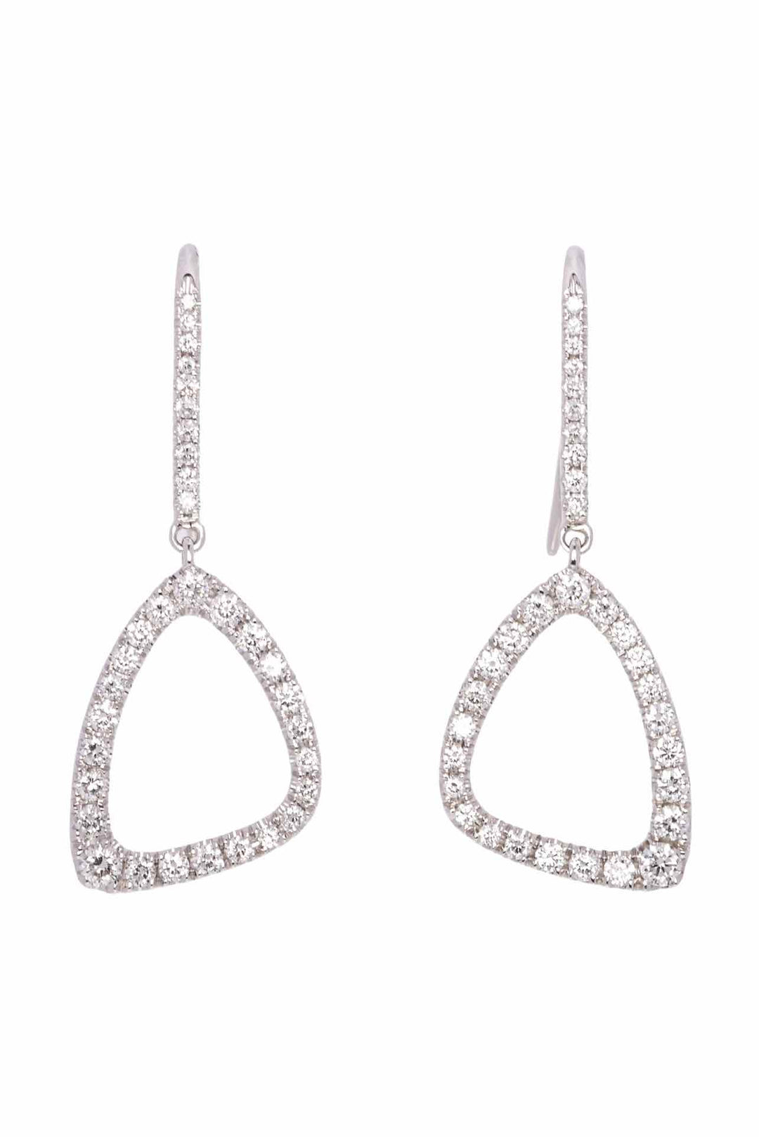 Birks 18k White Gold Diamond Dangle Earrings