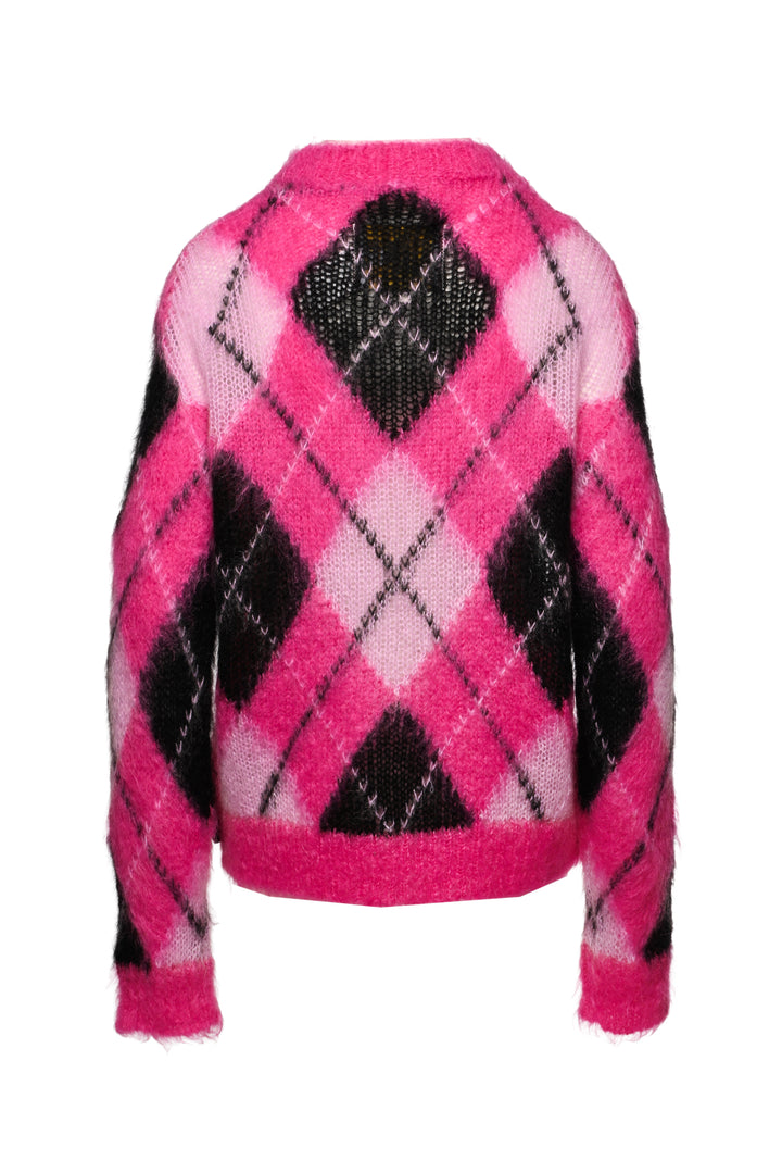 Marni Size 46 Mohair Argyle Sweater