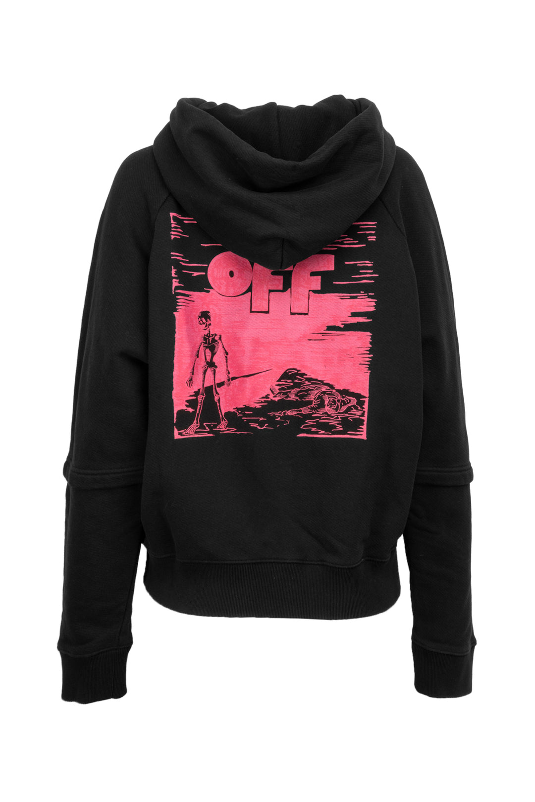 Off White Size S Skull Double Sleeve Hoodie