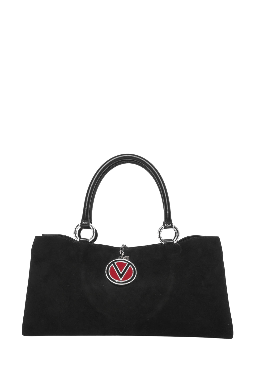 Valentino Vlogo Suede East-West Vintage Shoulder Bag