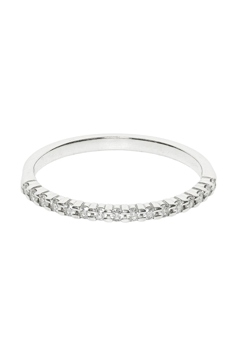 Effy Size 7 14k White Gold Diamond Band Ring