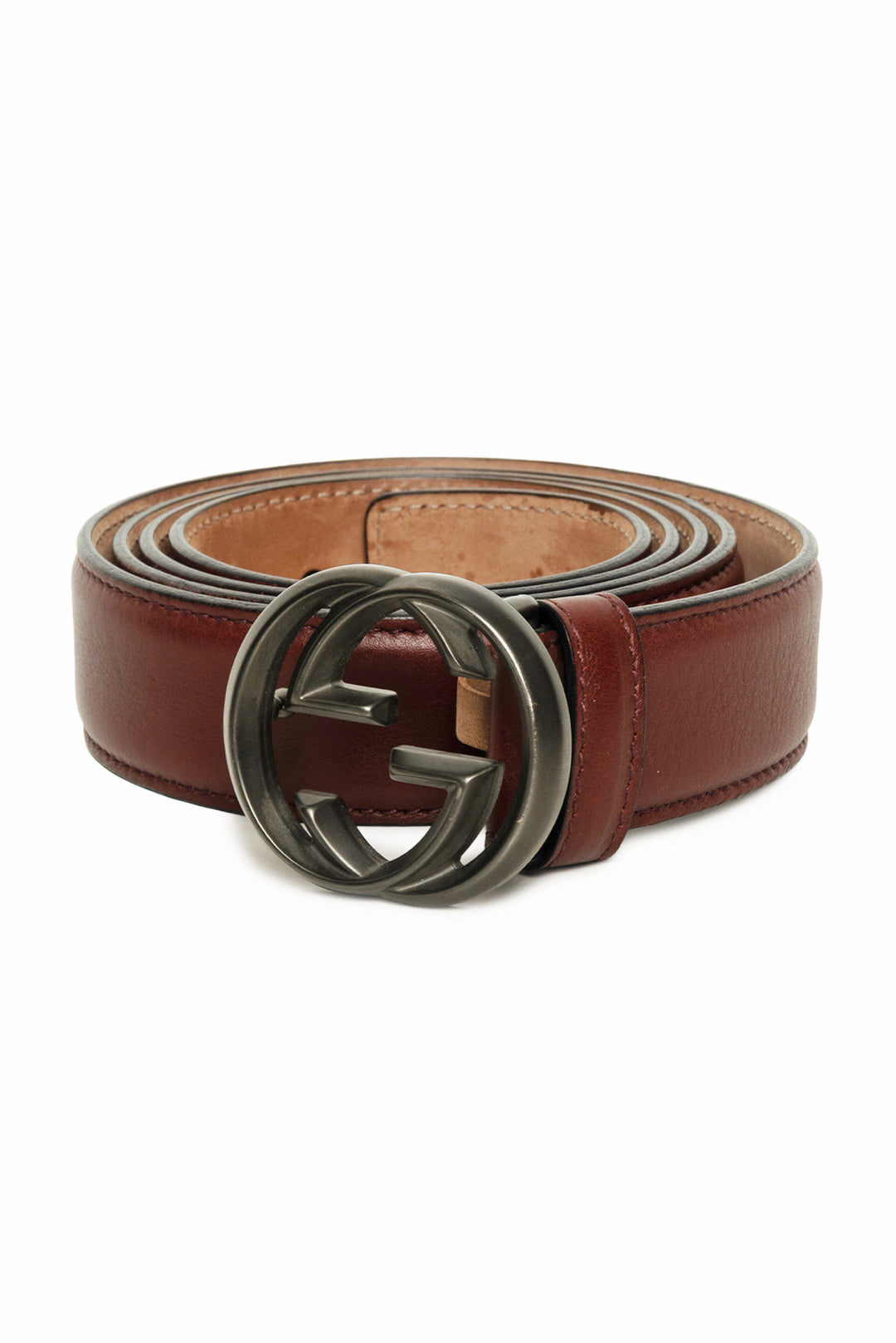 Gucci Size 42 Men's Interlocking G Leather Belt