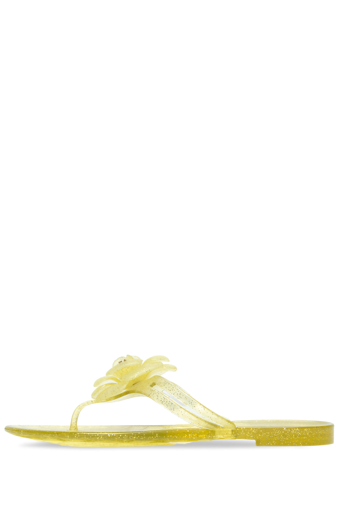 Chanel Size 39 Jelly Camellia Glitter Thong  Sandals