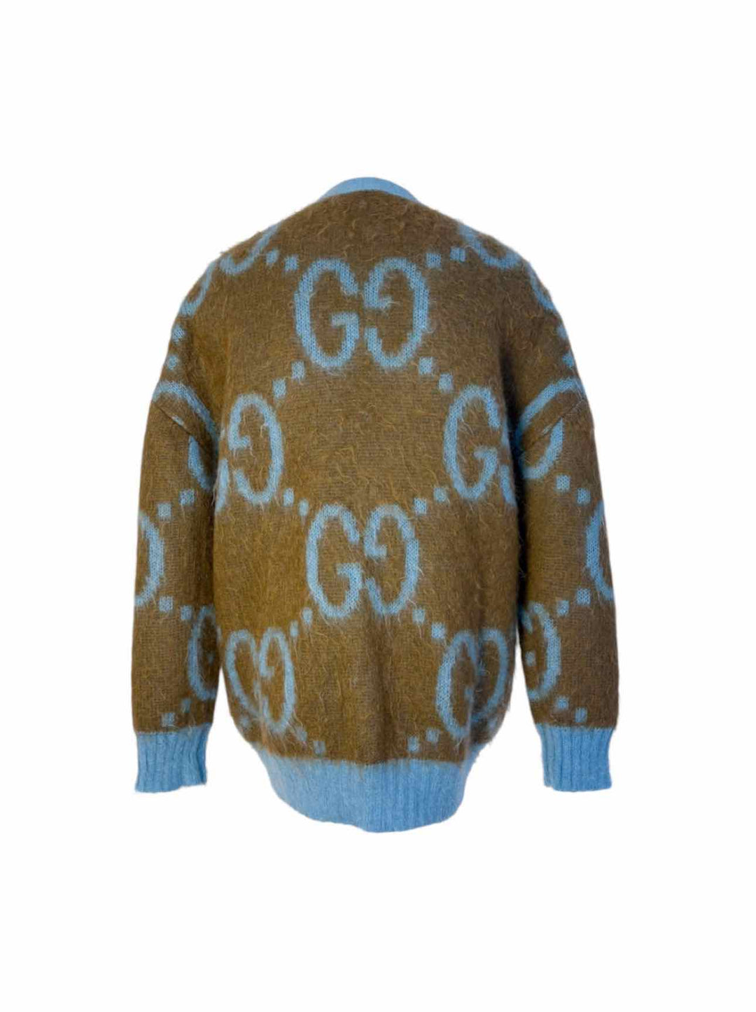 Gucci Size XS Reversible GG Mohair Blend Cardigan