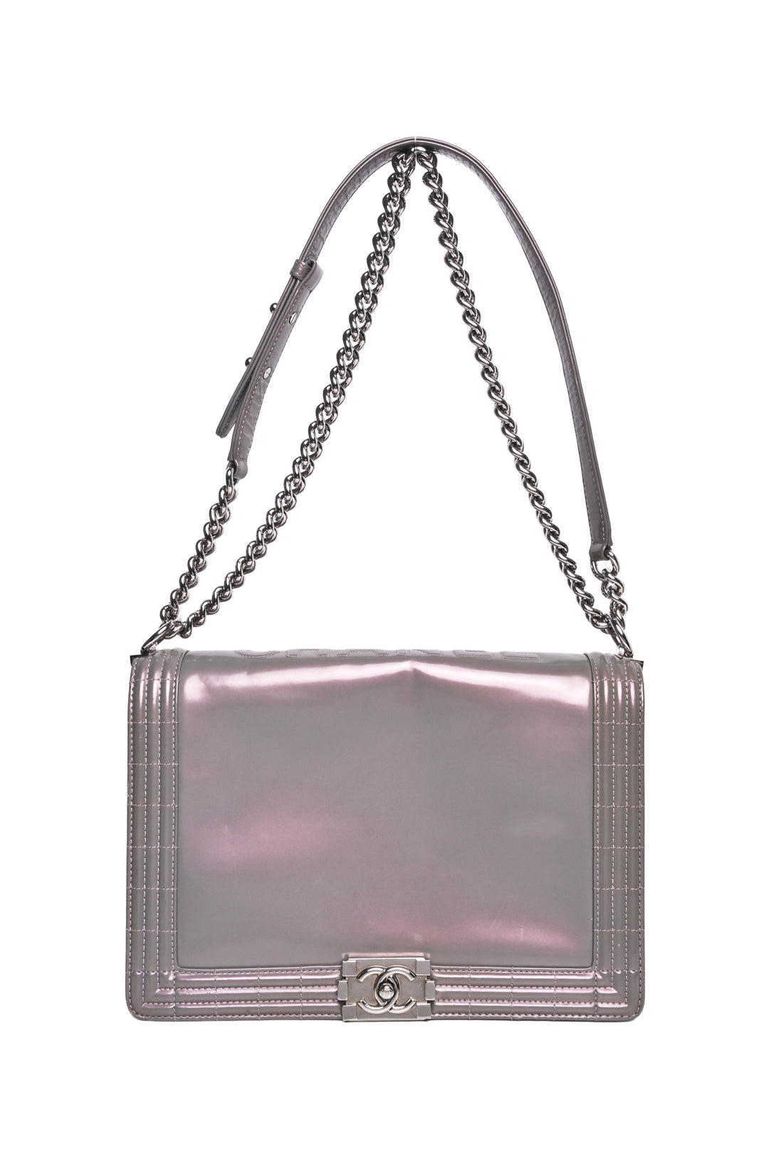 Chanel 2012 Large Iridescent Reverso Boy Shoulder Bag