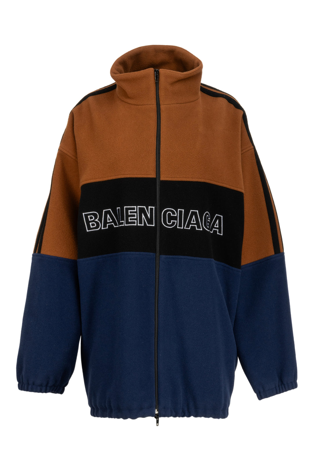 Balenciaga Size 48 Men's 2018 Brushed Virgin Wool Embroidered Logo Jacket