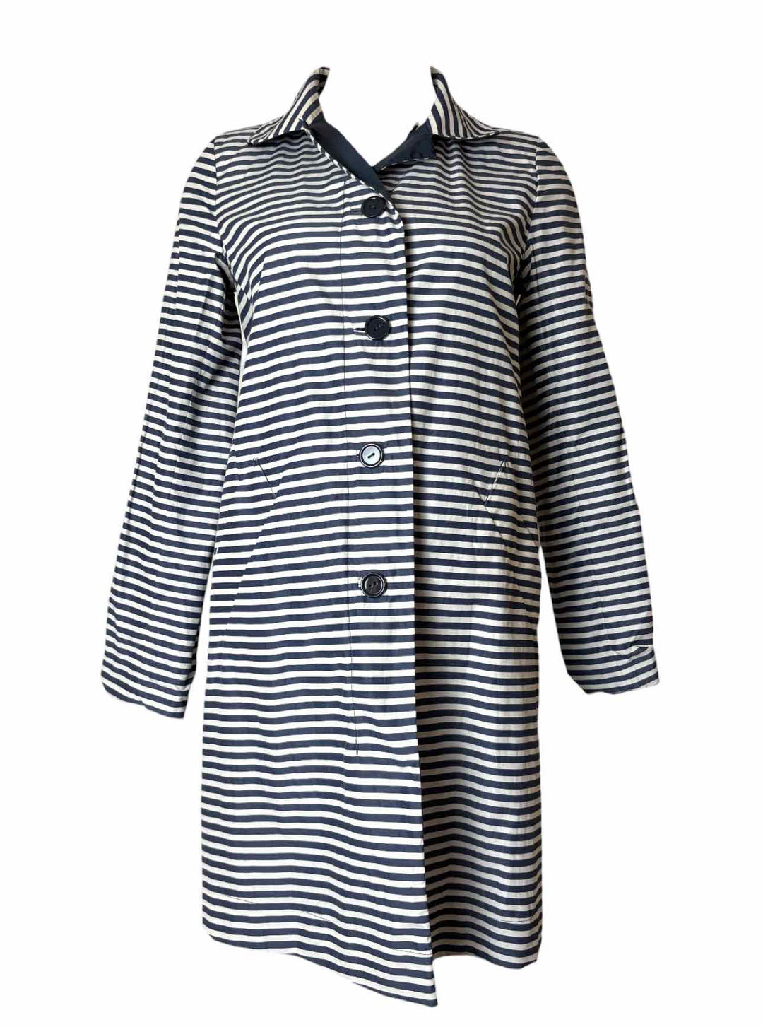 Weekend Max Mara Size 6 Reversible  Striped Coat