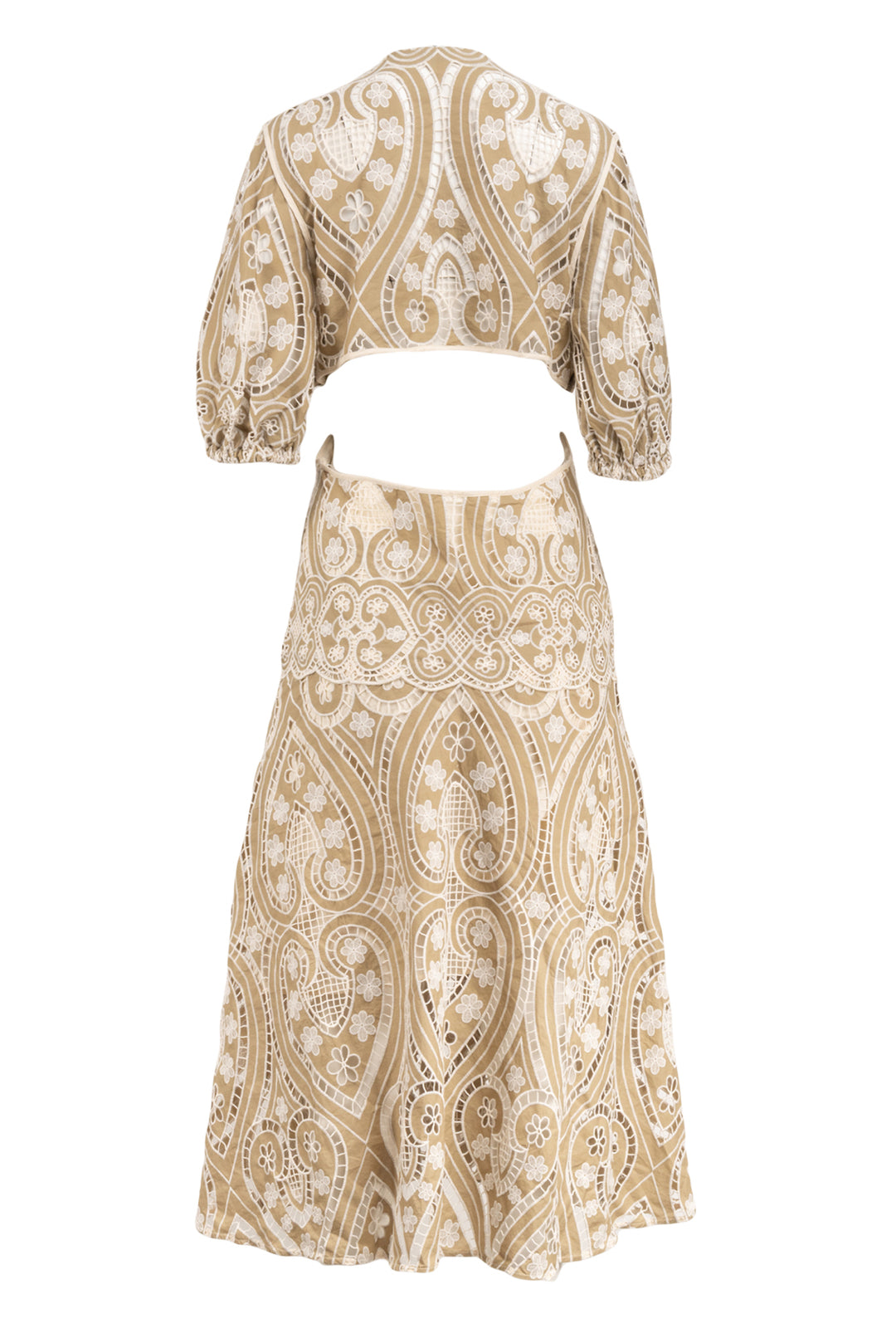 Sandro Size 42 Eyelet Embroidered Maxi Dress