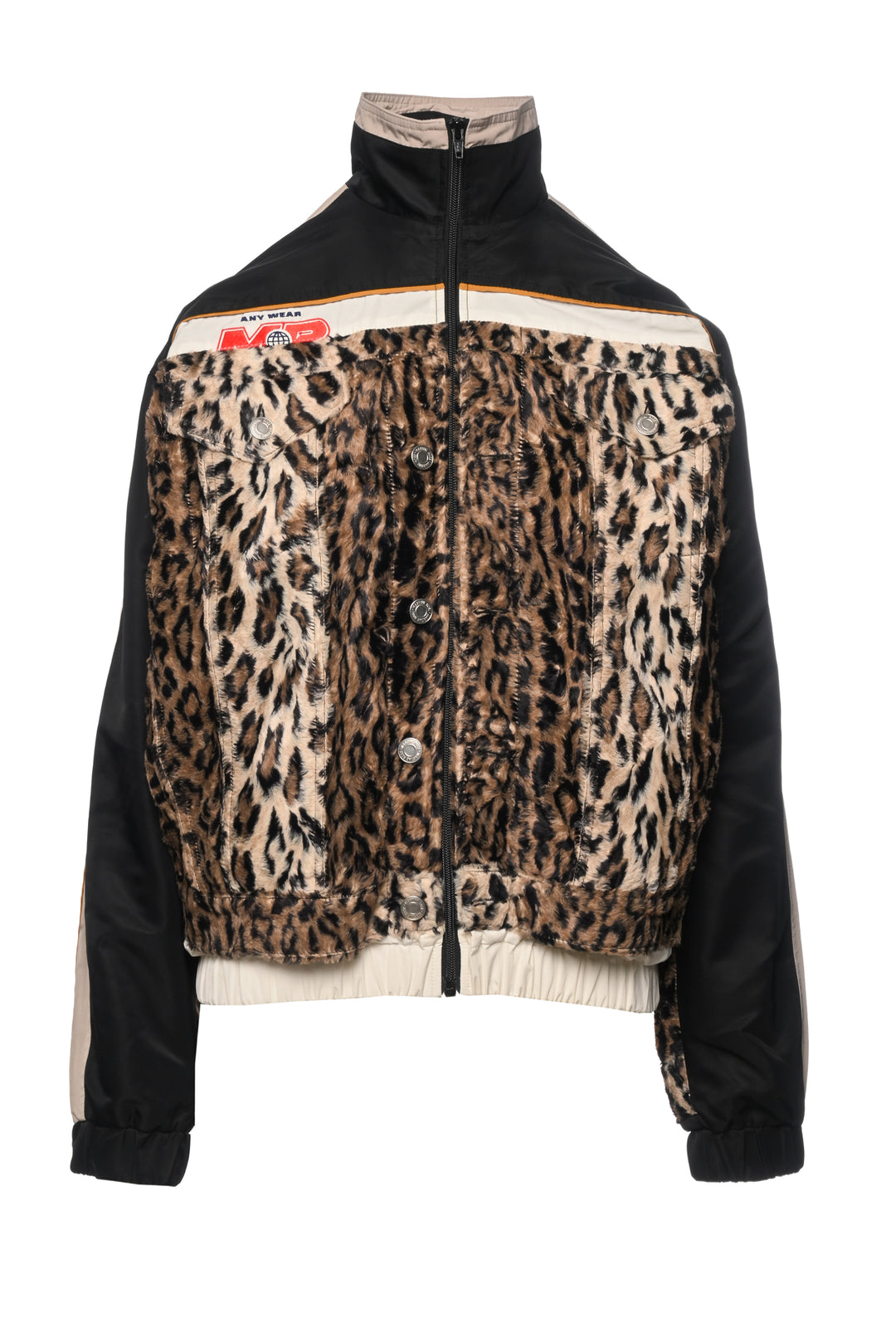Martine Rose Size S Hybrid Leopard Print Insert Track Jacket