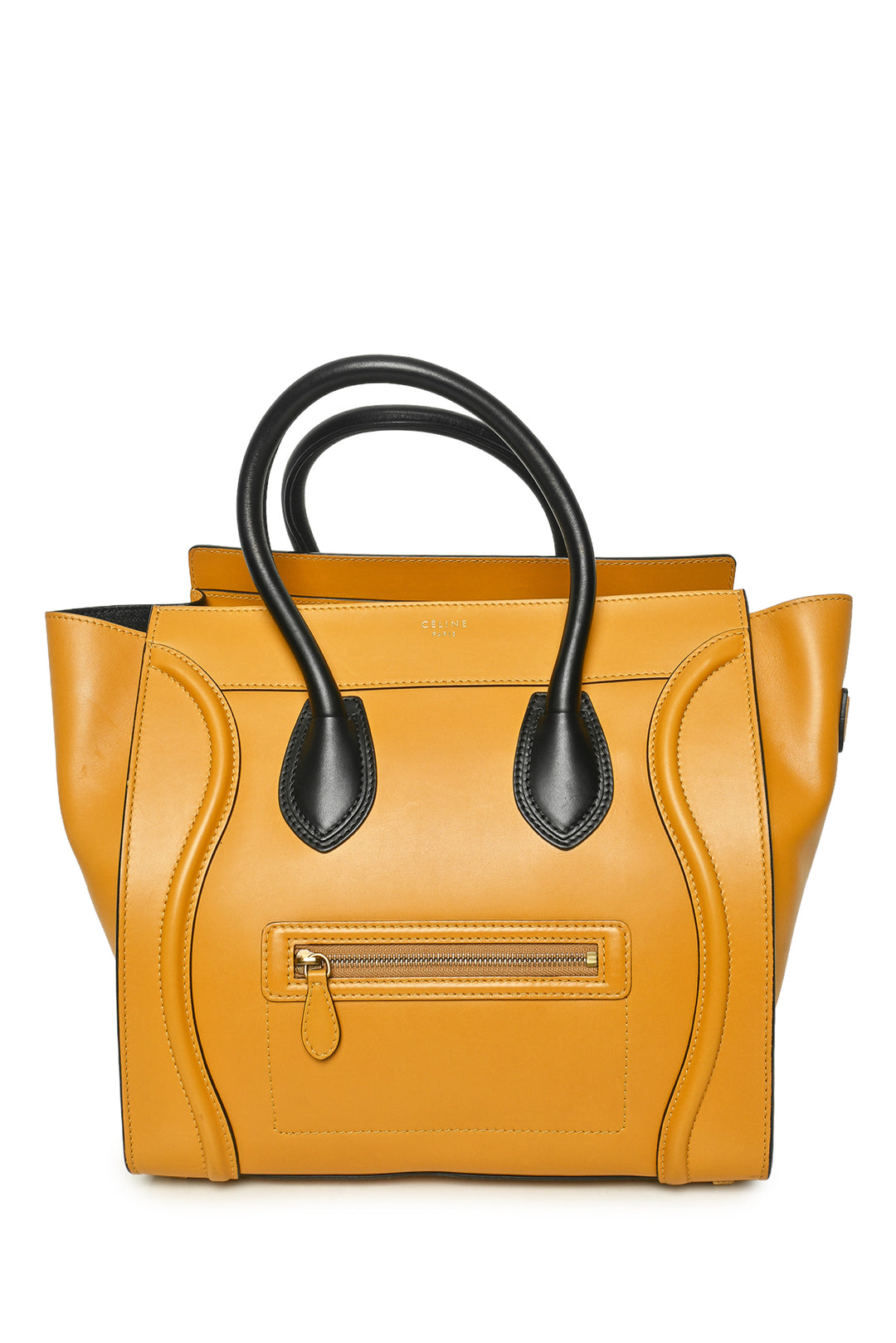 Celine 2013 Two-Tone Calfskin Leather Mini Luggage Tote