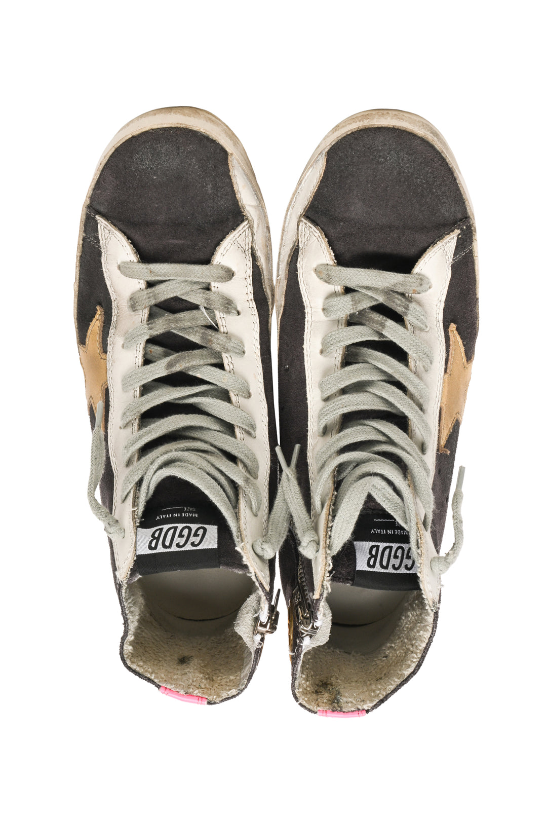 Golden Goose Size 37 Suede Francy Gold Star Sneaker