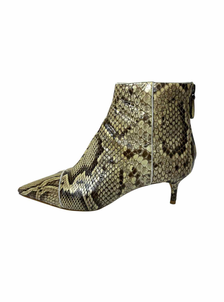 Alexandre Birman Size 35.5 Snake Print Leather Ankle Boots
