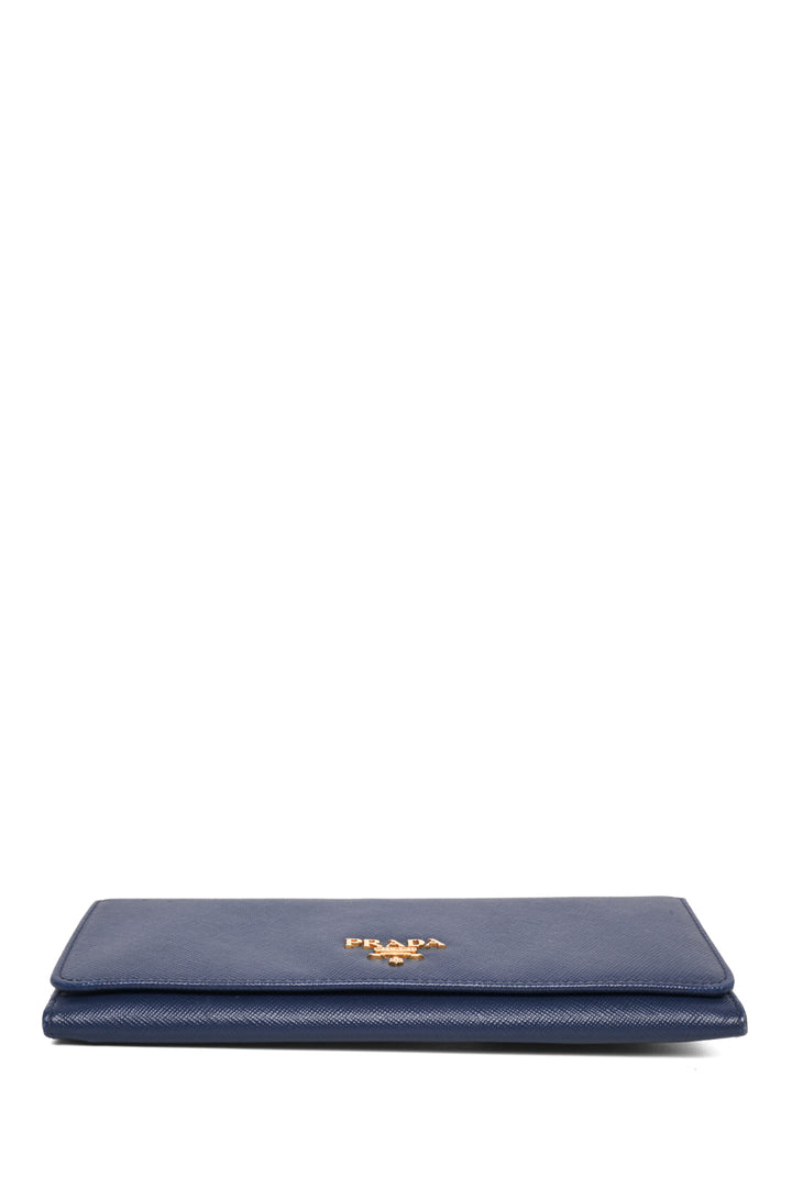 Prada Saffiano Leather Continental Flap Wallet
