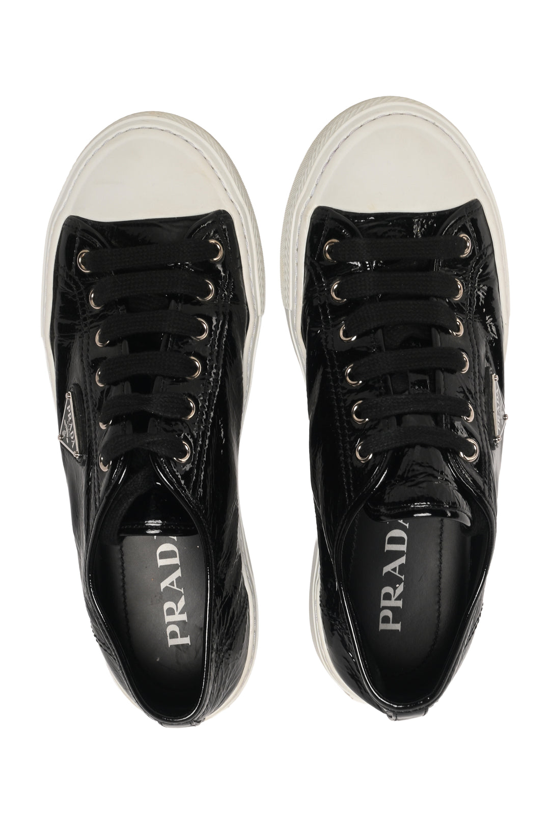 Prada Size 39 Naplak Leather Low Top Sneaker