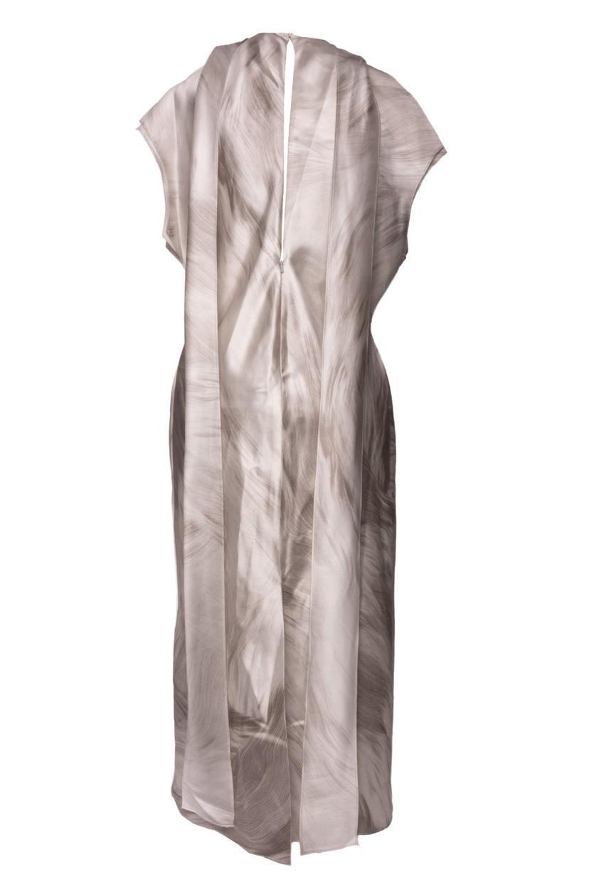 Brandon Maxwell Size 6 The Evie Neck-Scarf Midi Silk Dress