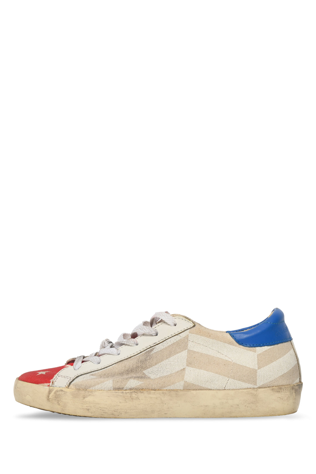 Golden Goose Size 37 Superstar Distressed Canvas Low Top Sneaker