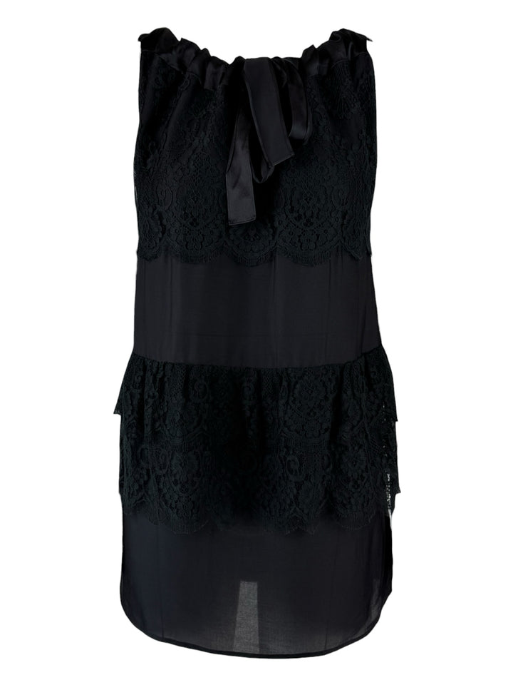Prada Size 40 2011 Lace & Silk Top