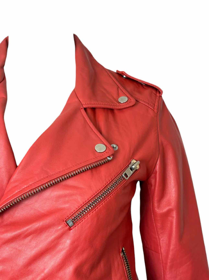 Deadwood Size 38 Leather Moto Jacket