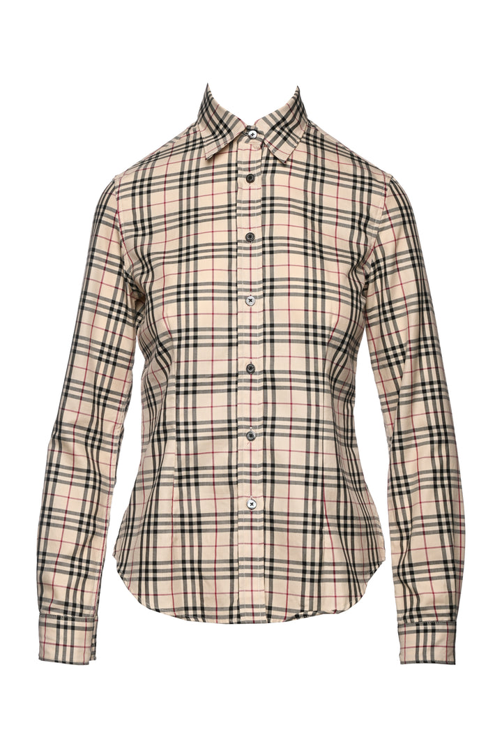 Burberry London Size S Nova Check Blouse