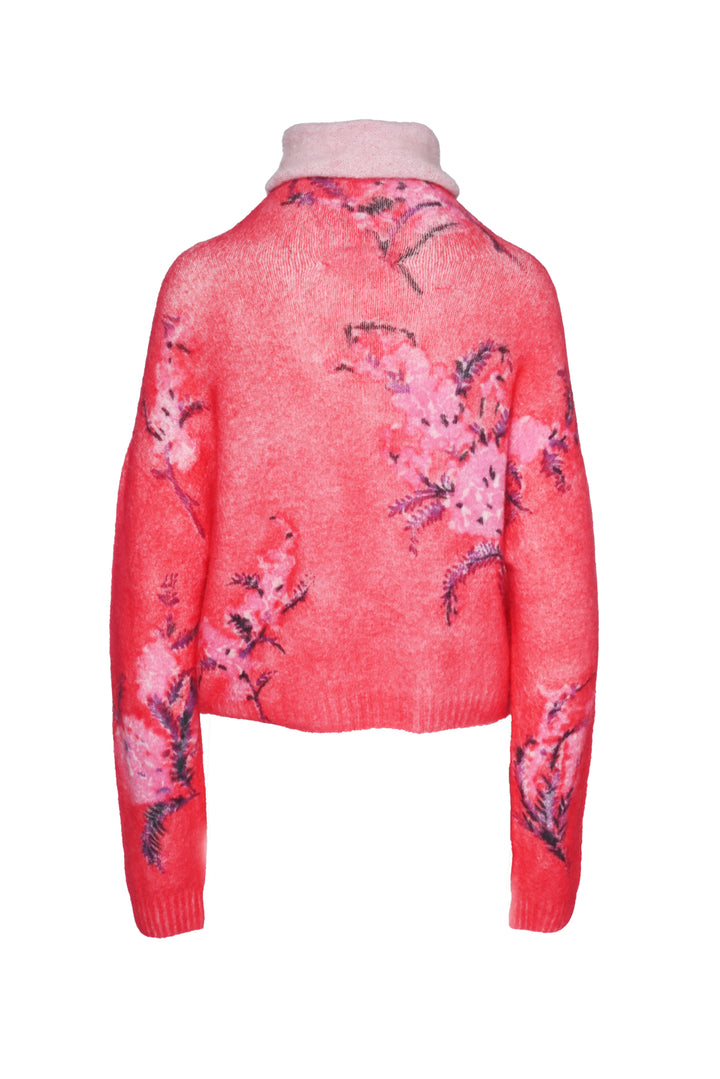 Des Phemmes Size M Floral Turtleneck Sweater