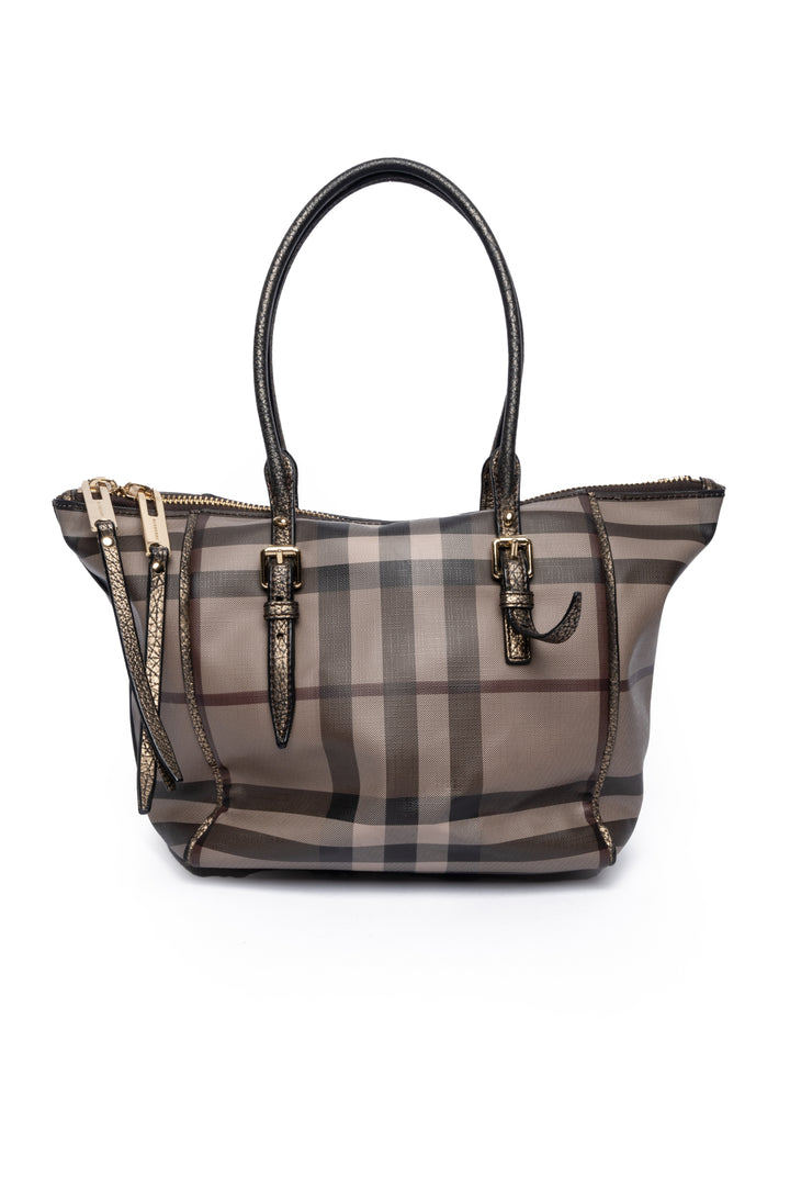 Burberry House Check Metallic Tote