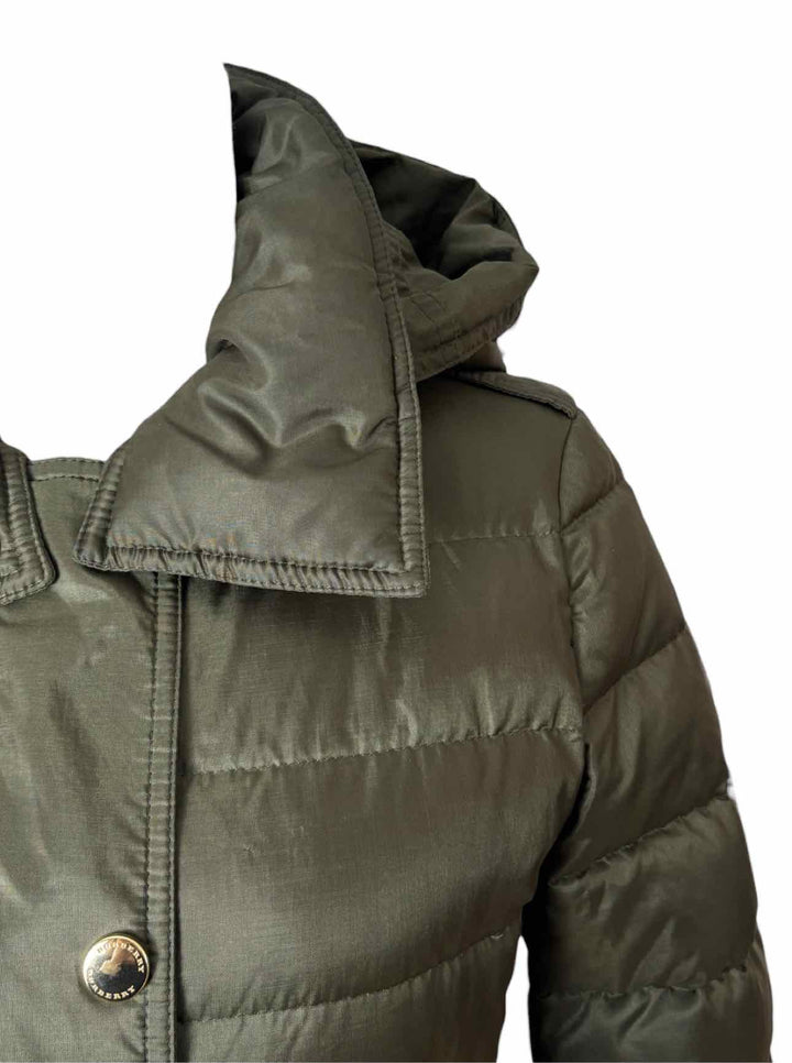 Burberry London Size 8 Quilted Poly Down Filled Coat