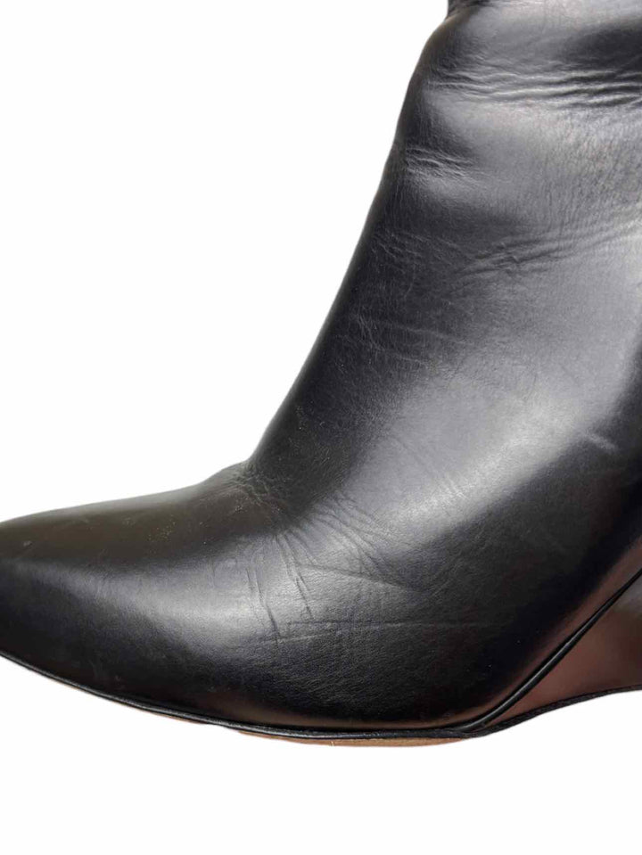 Jimmy Choo Size 38.5 Leather Wedge Ankle Boots