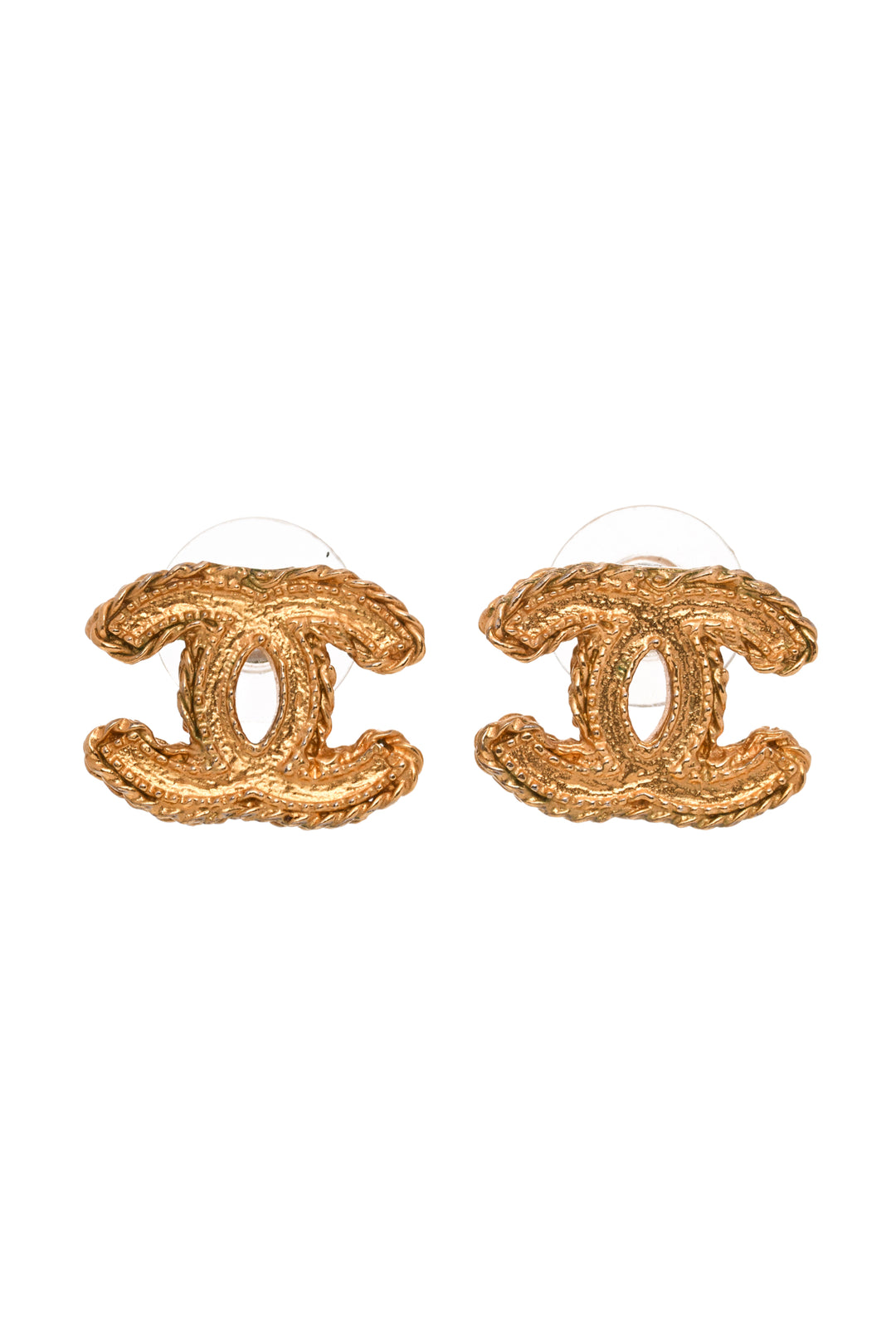 Chanel 2011 CC Logo Stud Earrings