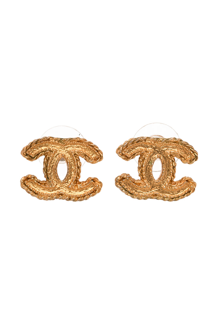 Chanel 2011 CC Logo Stud Earrings