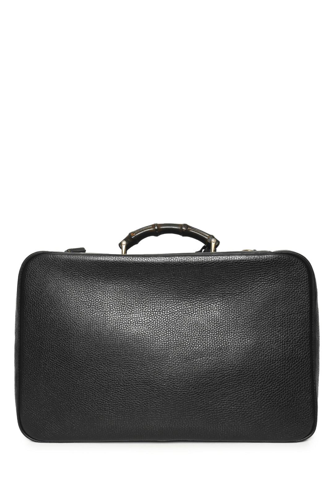 Gucci Pebbled Leather Bamboo Top Handle Suitcase Travel Bag