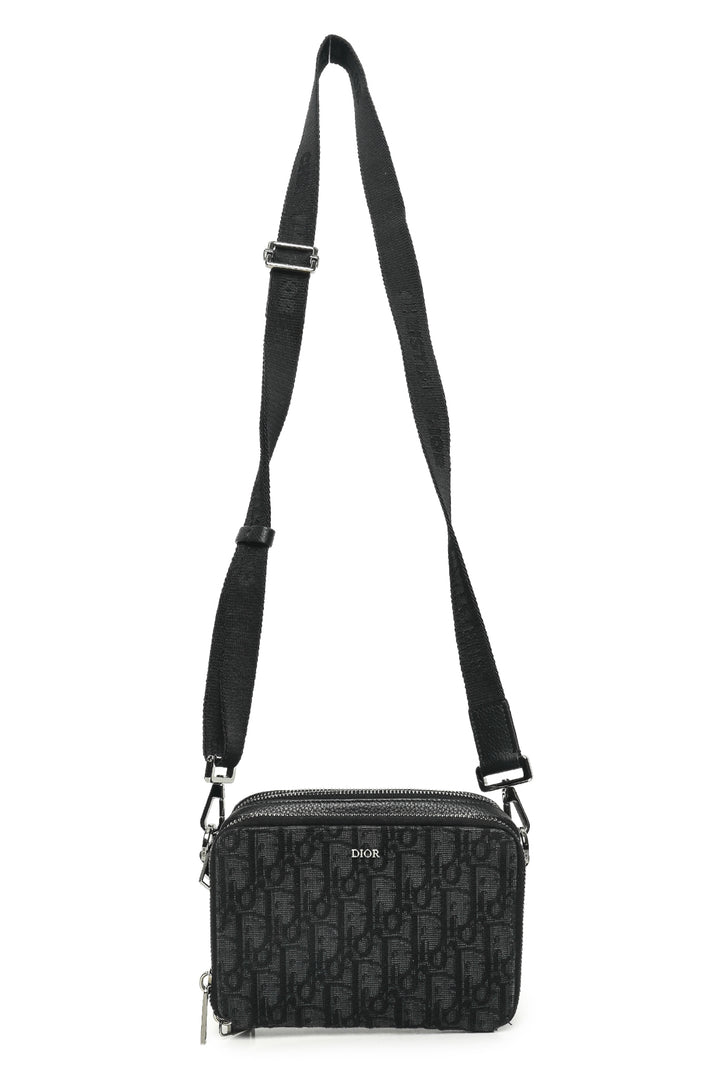 Dior 2022 Oblique Jacquard Zipped Pouch Crossbody