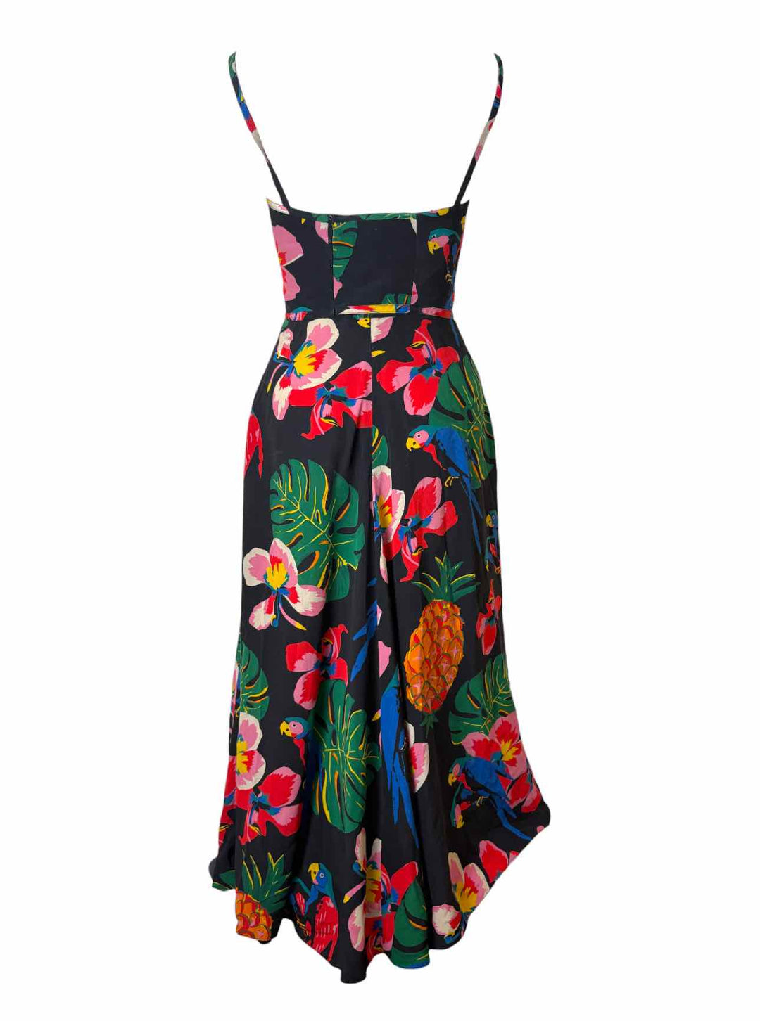 Valentino Size 40 Tropical Pattern Silk Dress