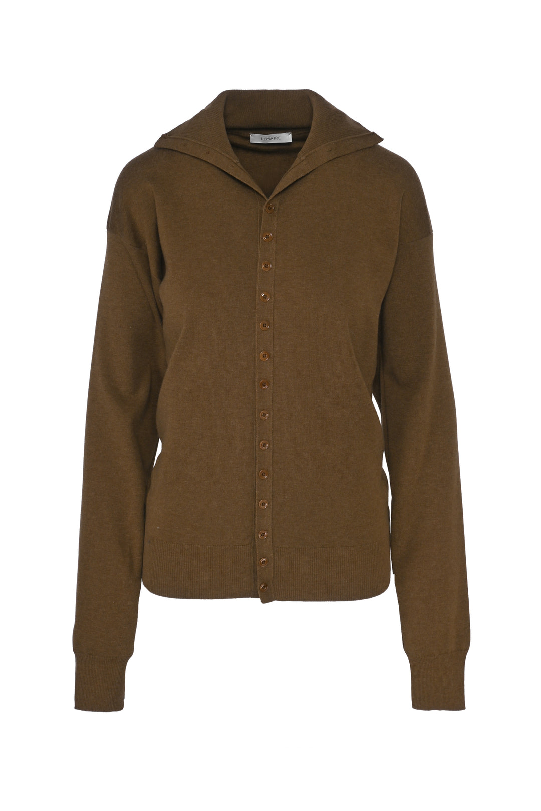 LEMAIRE Size XL Buttoned Top Wool Cardigan
