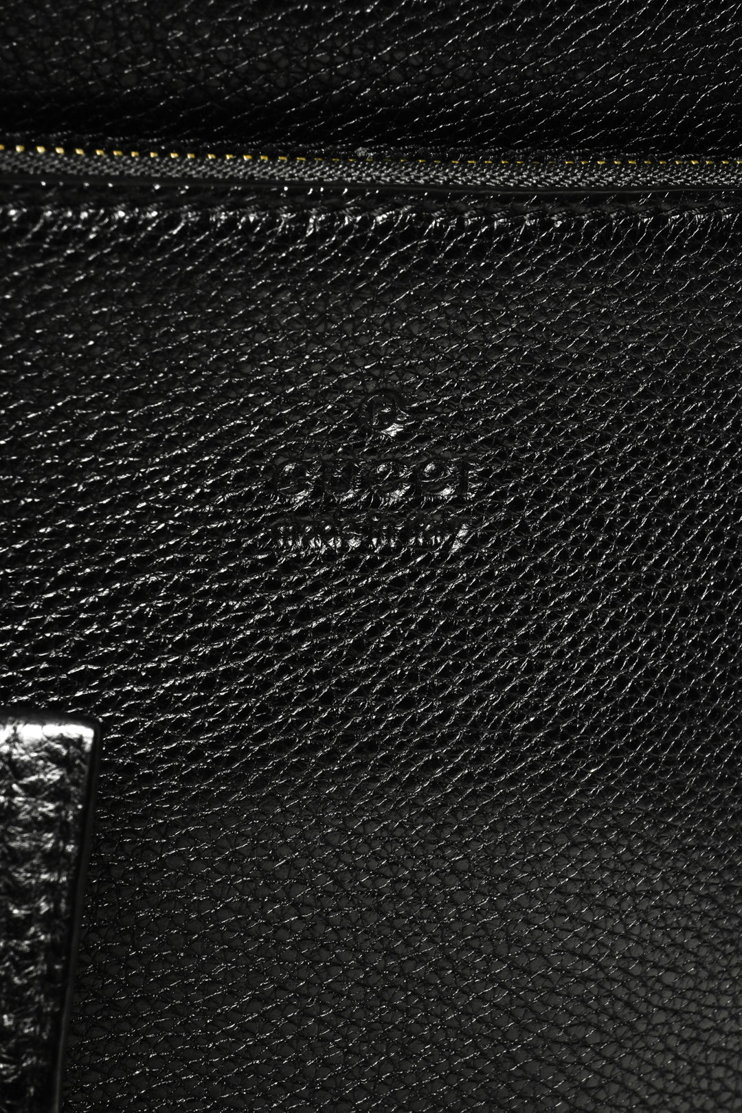 Gucci Pebbled Leather Bamboo Top Handle Suitcase Travel Bag