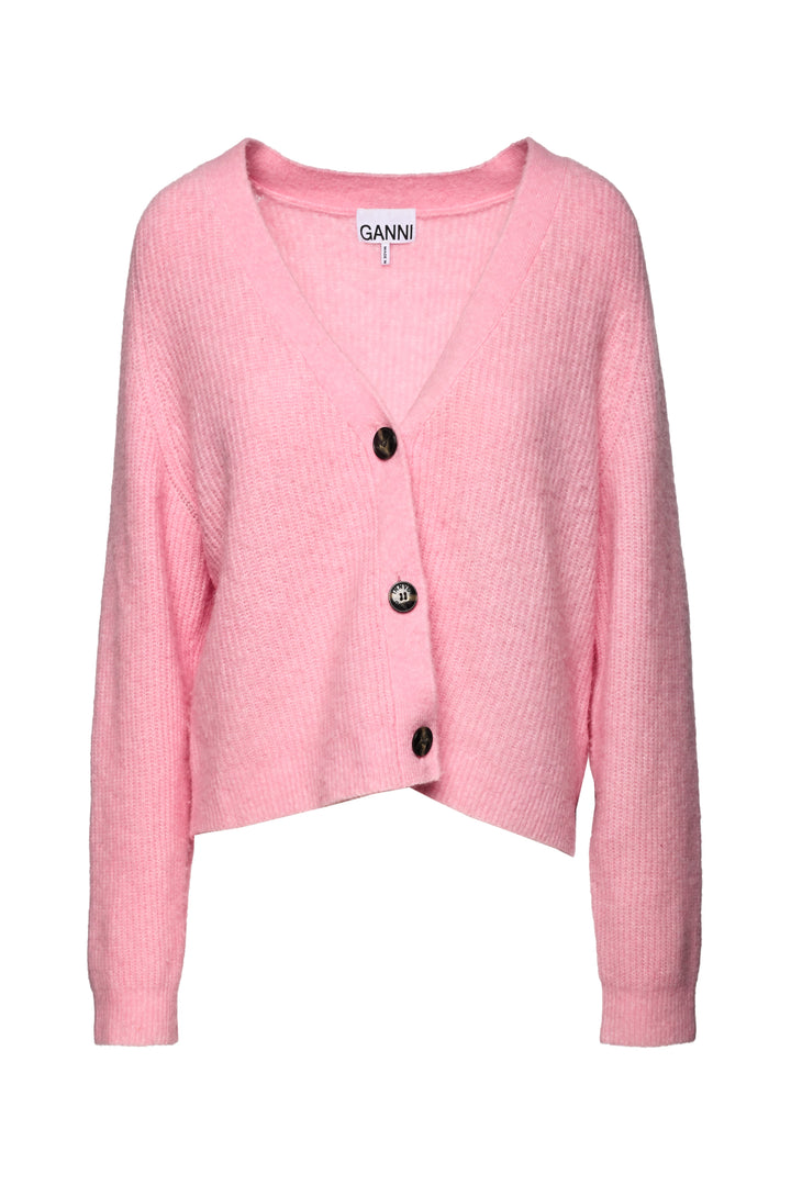 Ganni Size M Alpaca Blend V-Neck Cardigan