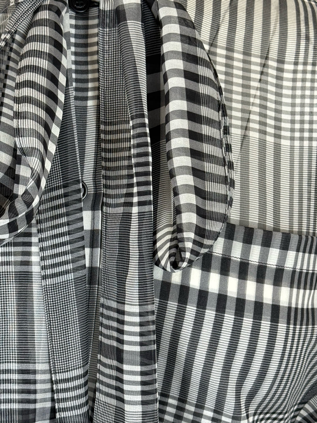Burberry Size XS Sheer Check Blouse