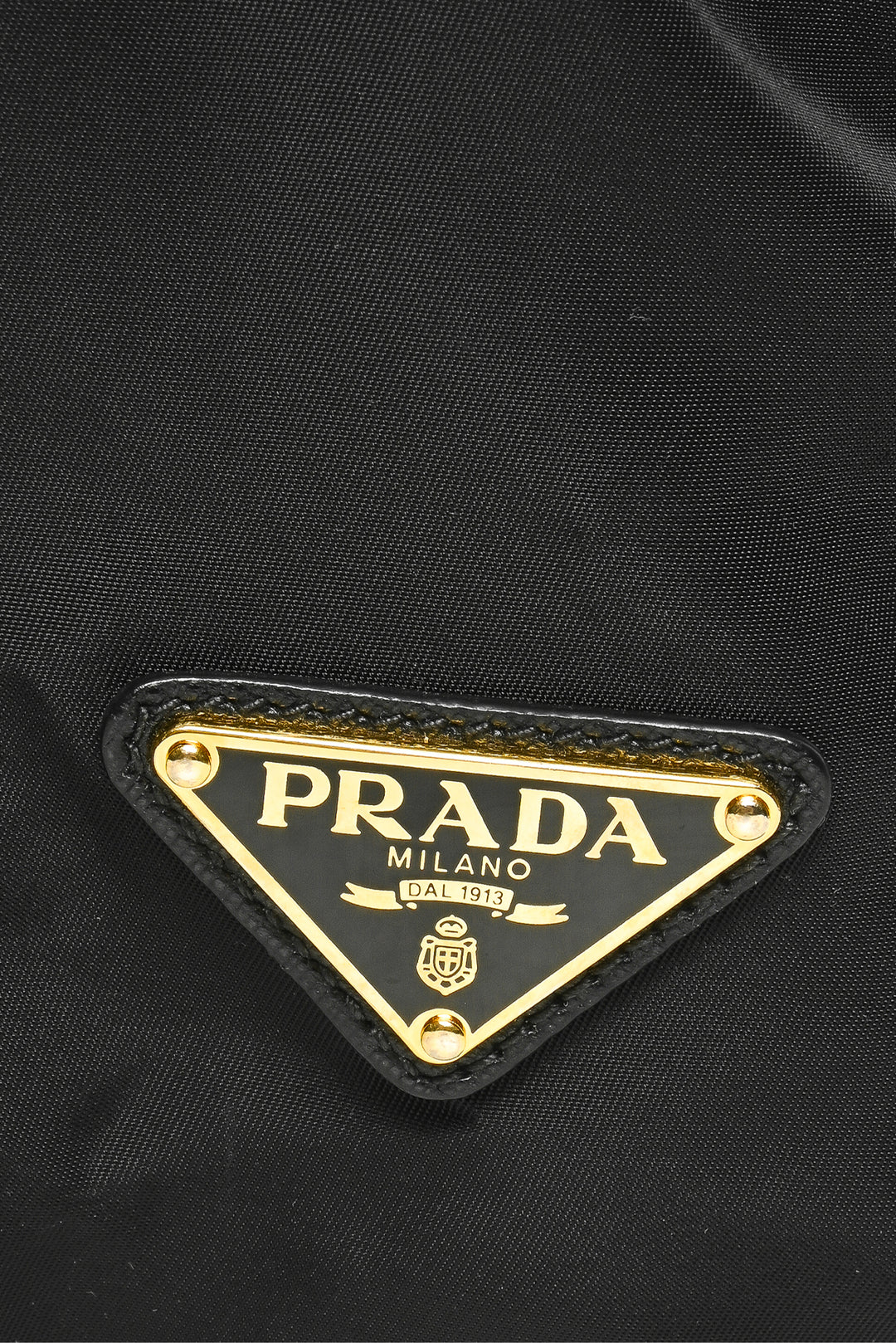 Prada Triangle Logo Nylon Boston Bag
