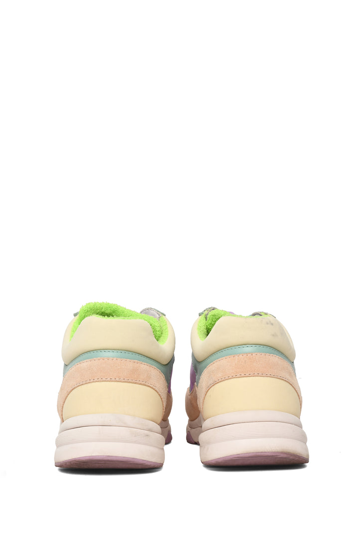 Chanel Size 39 Nylon, Leather & Suede Colorblock CC Sneaker